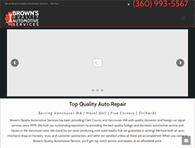 Tablet Screenshot of brownsautoservices.com